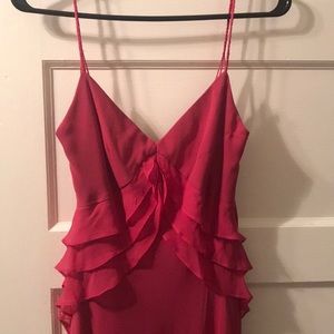 BCBG maxi dress with ruffles